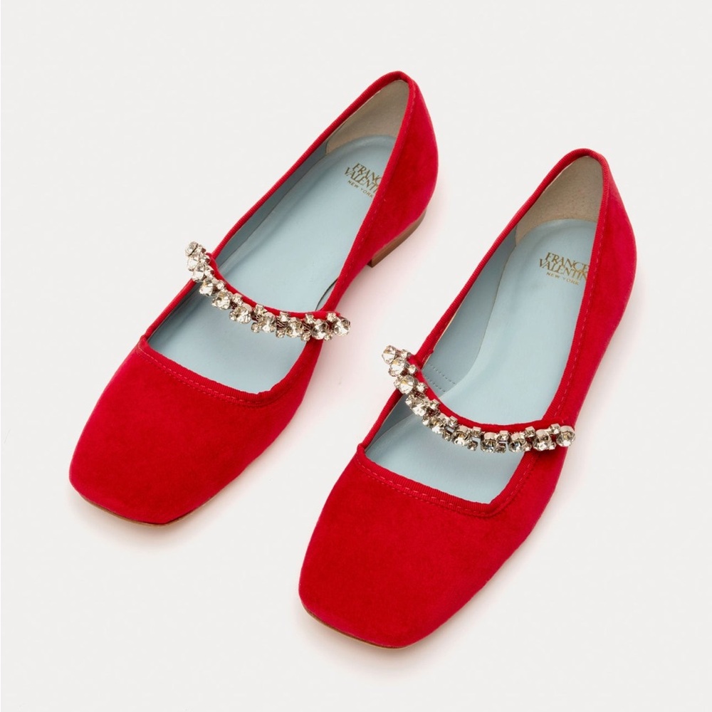 Frances Valentine “Precious” Velvet Mary Janes size 8